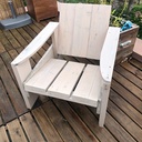 Fauteuils et table crate