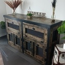 Bahuts styles industriel en bois de récupération