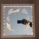 Cadre miroir gravé laser