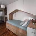 Chambre chalet et bibliothèque