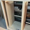 Détail de la cloison cache porte