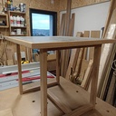 Table basse chêne et stratifié