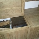 Cofre à bois avec une niche