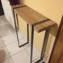 Console acier et chêne