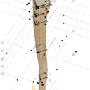 Puis fonction "lissage" (en 3 fois, pour avoir l'arête vive sur le becquet)