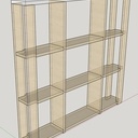 Rangement Derrière Commode Bébé (transformable en étagère de bureau)