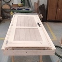 Porte extérieure en sapin rouge