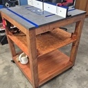 Meuble pour défonceuse sous table