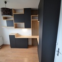 Agencement bureau sur-mesure Chêne/Strat noir mat