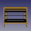 Plan pour un meuble avec tablettes.