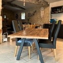 Table à manger Métal/Bois