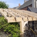 Préau en chataignier