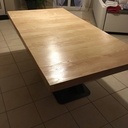 Table en Frêne avec pied métal