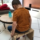 Tabouret d'apéro avec joints type pont de bateau