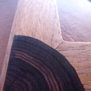 Cadre cèdre rouge et 4  1/4 en insert de bois de violette en bout