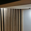 Agencement bureau sur-mesure Chêne/Strat noir mat