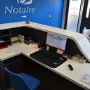 Intérieur banque d'accueil