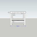 Etabli de chantier démontable