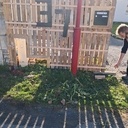 Clôture en bois de palettes