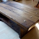 Table basse en latte de tonneau