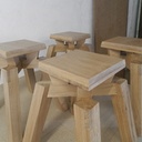 Tabourets (bois de fil/bois de bout),  2015,  chêne