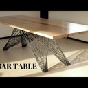 Table piètement fer