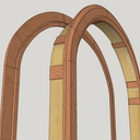 Isoloir de toilettes en angle dans une pièce de passage !