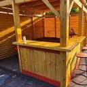 Abri pour spa avec coin bar