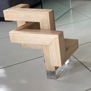 Table basse nœud de Trèfle en noyer