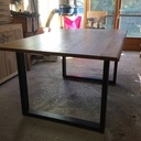 Table chêne inspiration industrielle