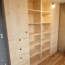 Bibliothèque en triplis épicéa