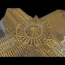 Détail d'une charpente en 3d