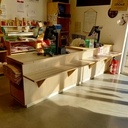 Meuble caisse. Frêne et CP Peuplier.