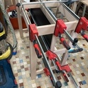 Desserte/ îlot de cuisine en hêtre