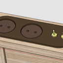 Lit mezzanine + bureau + bibliothèque