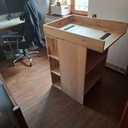 Table a langer évolutive - convertible en bibliothèque et étagères