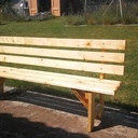 Banc en bois de (grosses) palettes