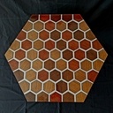 Table basse hexagonale