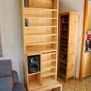 Meuble colonne en frêne massif