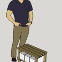 Petit banc avec rangement