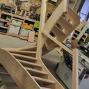 Escalier 2 quarts tournant frêne