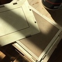 Placage en fougère avec filet en amarante