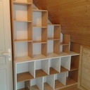 Bibliothèque sous rampant