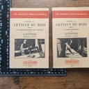 Lot de 2 tomes "Les Manuels Professionnels pour l'Artisan du Bois" de A. Sthégens.