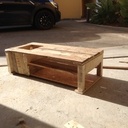 Table basse sur roulette