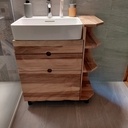 Meuble de salle de bain texturé