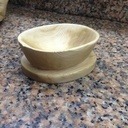 Le bol en cèdre terminé