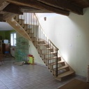 Escalier courbe à l'anglaise sans contre marche