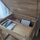 Rangement sous le plateau.