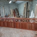 Portail et portillon en padouk